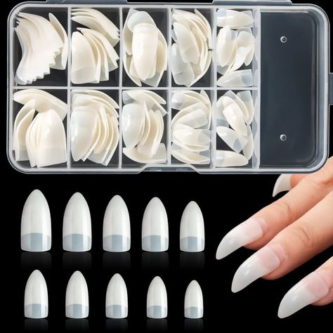 100 Pcs Nail Tips – Transparent & Natural Color | Long-Lasting Premium Quality Artificial Nails for DIY & Elegant Nail Art