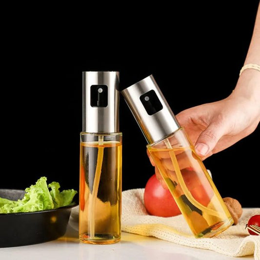 Premium Glass Oil Sprayer Bottle – Refillable Kitchen Tool for Cooking, BBQ, Baking, Grilling, Air Fryer, Vinegar, Sauce, and More