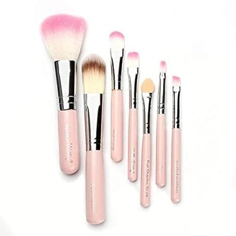 07 Pcs Kitty Style Pink Makeup Brush Set | Complete Kit for Beginners & Professionals 💖🖌️