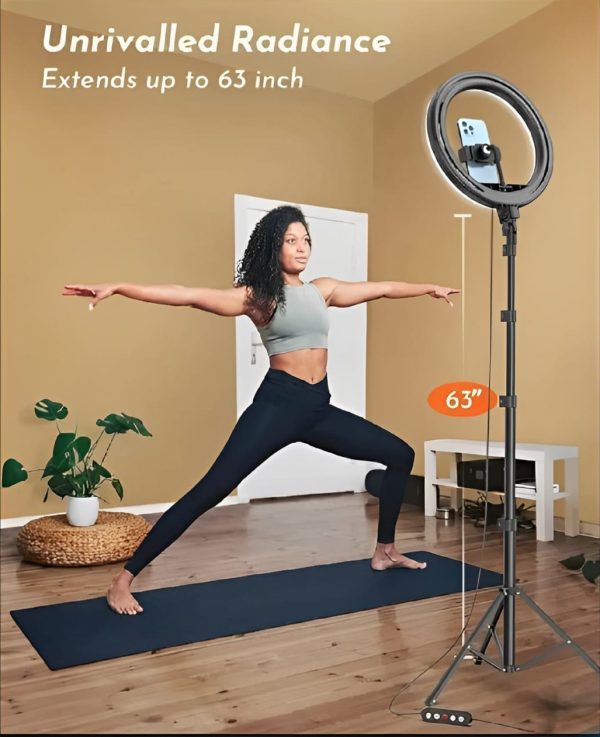 26cm LED Selfie Ring Light with Phone Mount, 7ft Adjustable Tripod, 3 Color Modes, USB-Powered Dimmable Light for Photography & Video Shooting