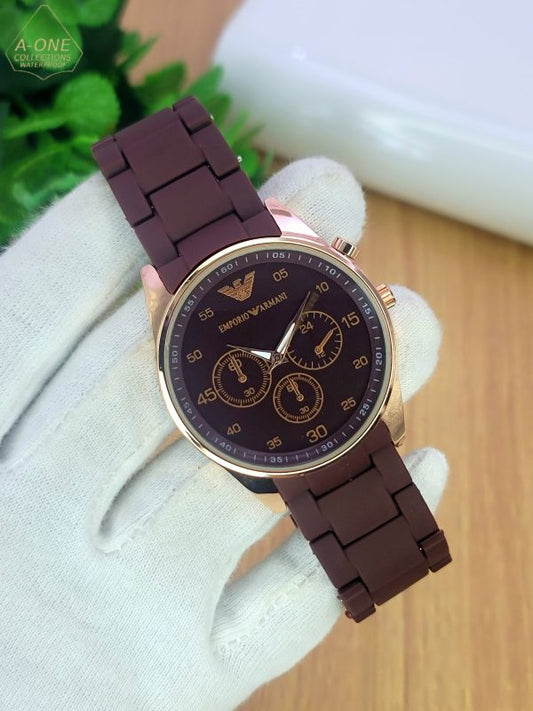 Emporio Armani AA1 Stylish Men's Watch | Premium Quality Timepiece with Adjustable Strap | Single Piece