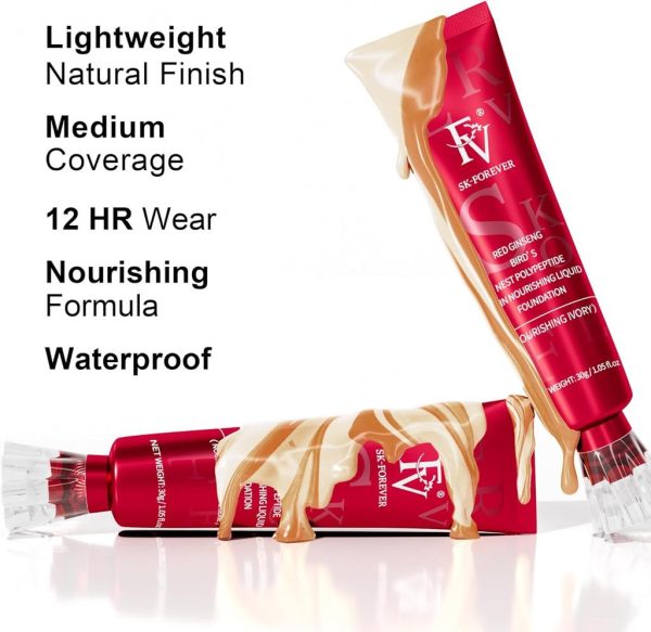 Fv Foundation Waterproof, Oil-free & Long Lasting, Makeup Foundation For Face