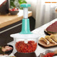 Manual Hand Push Chopper | Multi-functional Vegetable Meat Grinder, Grater, Chopper – 1.5 Liter (random Color)