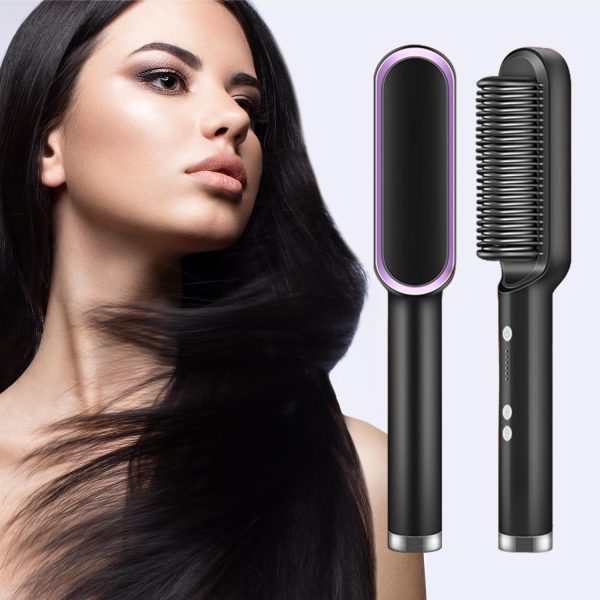 Multifunctional Ceramic Hair Straightener Brush – Fast-Heating Anti-Scald Hot Comb for Effortless Hair Styling & Care