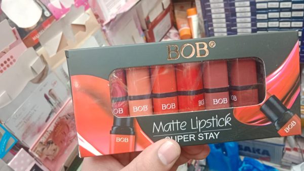 💄 Pack of 6 BOB Super Stay Matte Lipsticks | Long-Lasting, High-Quality Shades for Women (Random Colors)
