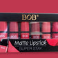 💄 Pack of 6 BOB Super Stay Matte Lipsticks | Long-Lasting, High-Quality Shades for Women (Random Colors)