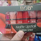💄 Pack of 6 BOB Super Stay Matte Lipsticks | Long-Lasting, High-Quality Shades for Women (Random Colors)